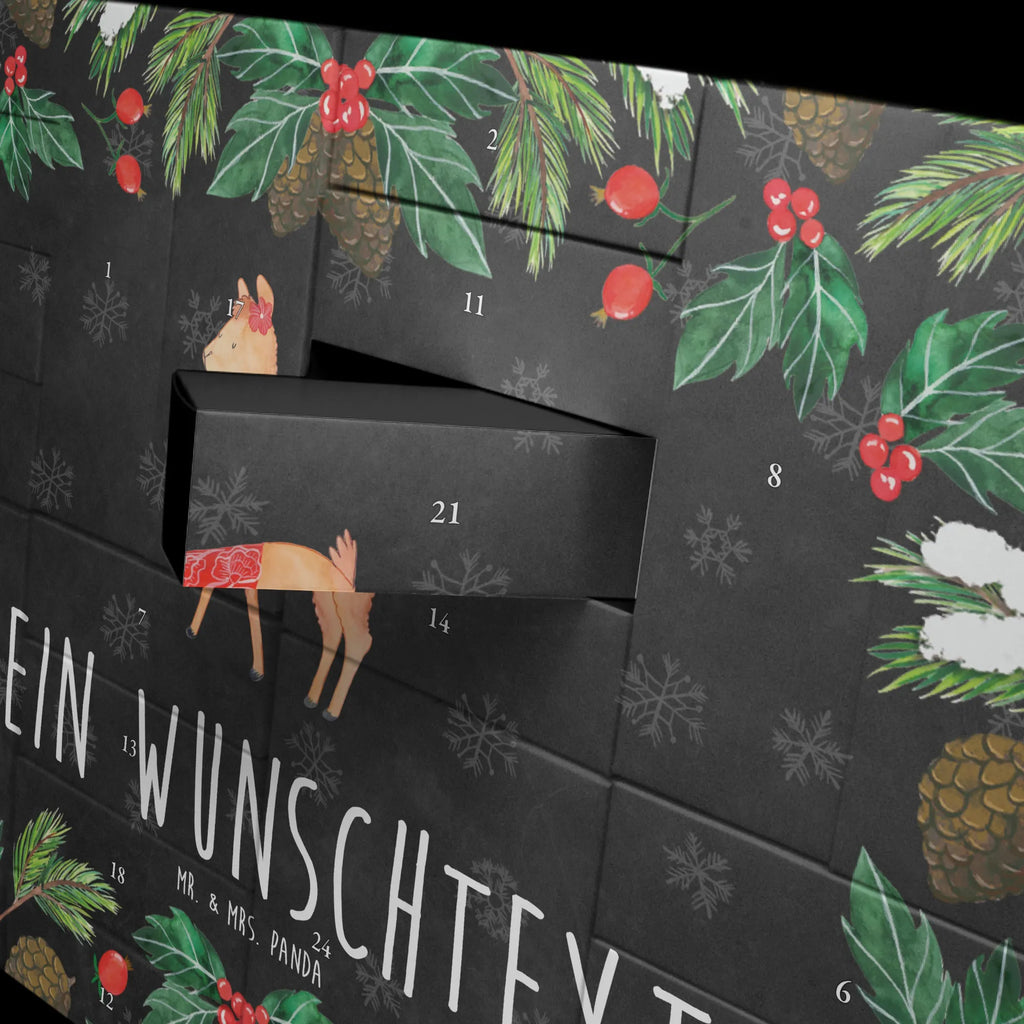 Personalisierter Befüllbarer Adventskalender Alpaka Stolz Befüllbarer Adventskalender, Adventskalender zum selbst befüllen, Alpaka, Lama