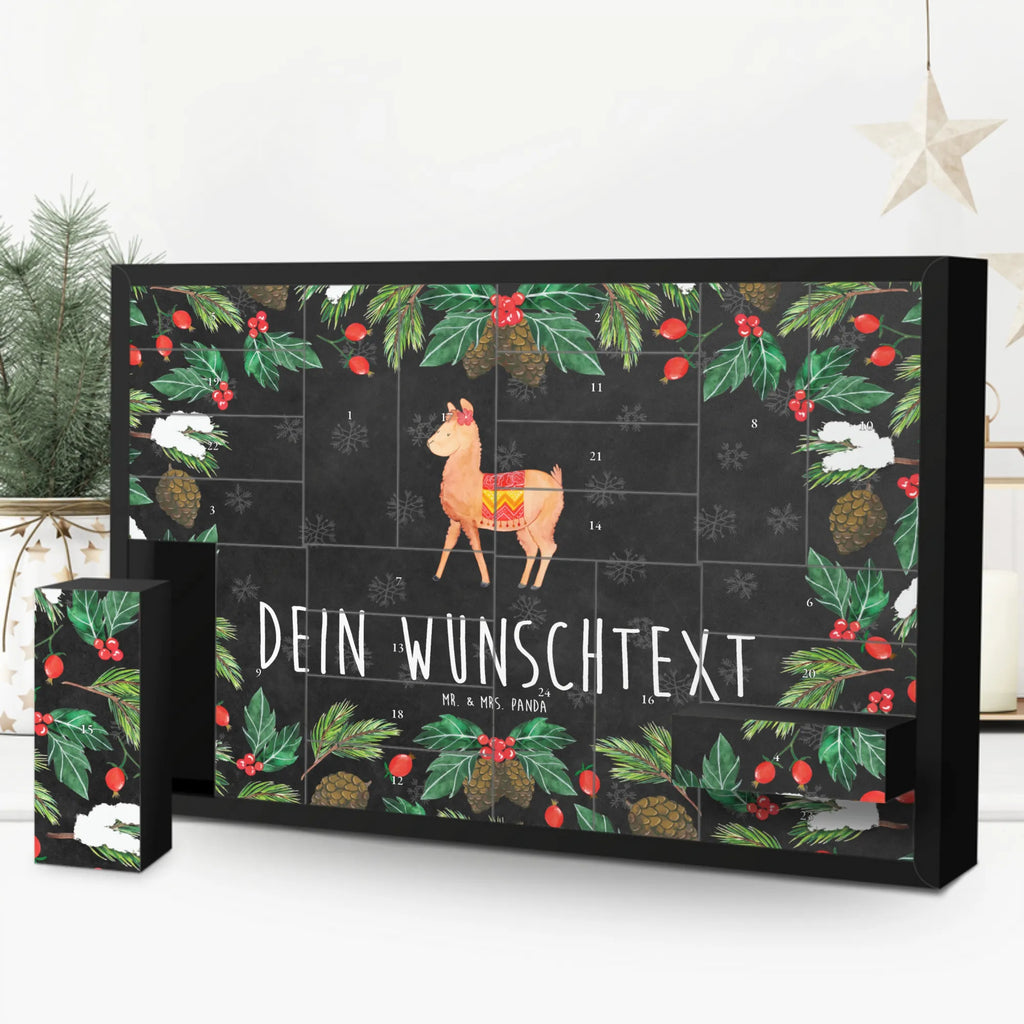 Personalisierter Befüllbarer Adventskalender Alpaka Stolz Befüllbarer Adventskalender, Adventskalender zum selbst befüllen, Alpaka, Lama