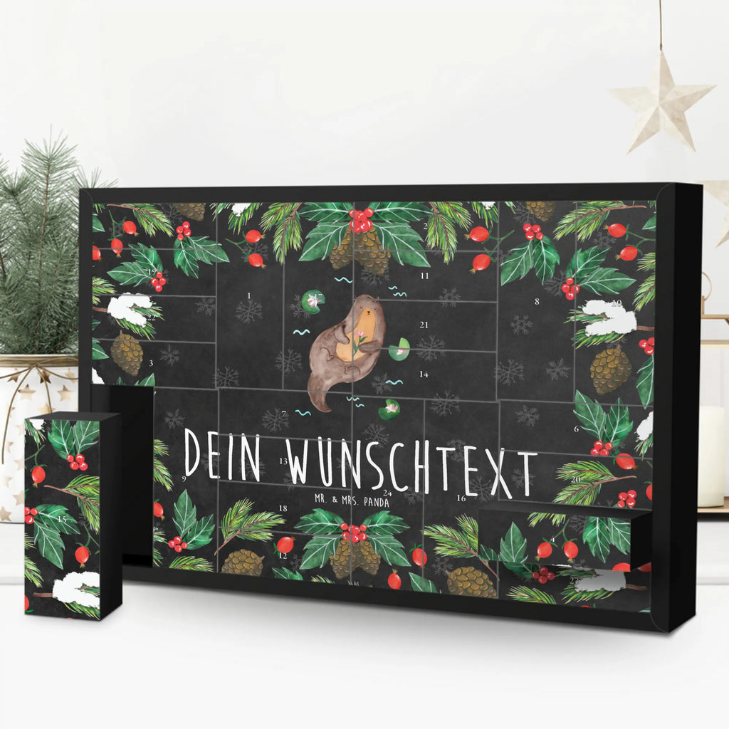 Personalisierter Befüllbarer Adventskalender Otter Seerose Befüllbarer Adventskalender, Adventskalender zum selbst befüllen, Otter, Fischotter, Seeotter, Otter Seeotter See Otter