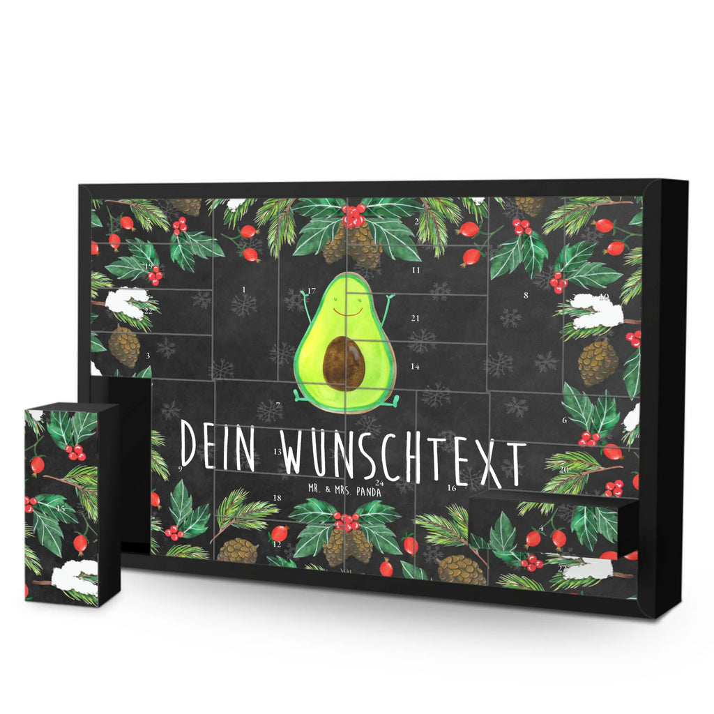 Personalisierter Befüllbarer Adventskalender Avocado Glücklich Befüllbarer Adventskalender, Adventskalender zum selbst befüllen, Avocado, Veggie, Vegan, Gesund, Chaos