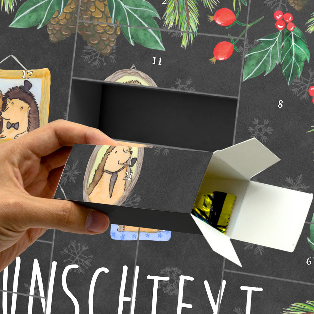 Personalisierter Befüllbarer Adventskalender Igel Familie Befüllbarer Adventskalender, Adventskalender zum selbst befüllen, Familie, Vatertag, Muttertag, Bruder, Schwester, Mama, Papa, Oma, Opa, Liebe, Igel, Bilder, Zusammenhalt, Glück