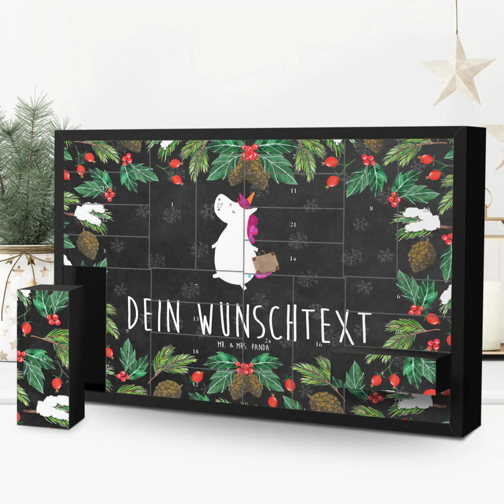 Personalisierter Befüllbarer Adventskalender Einhorn Koffer Befüllbarer Adventskalender, Adventskalender zum selbst befüllen, Einhorn, Einhörner, Einhorn Deko, Pegasus, Unicorn, unicorn, Koffer, Verreisen, Reise, Gepäck, Abenteuer, Erwachsen, Kind, albern, Spaß, lustig, witzig