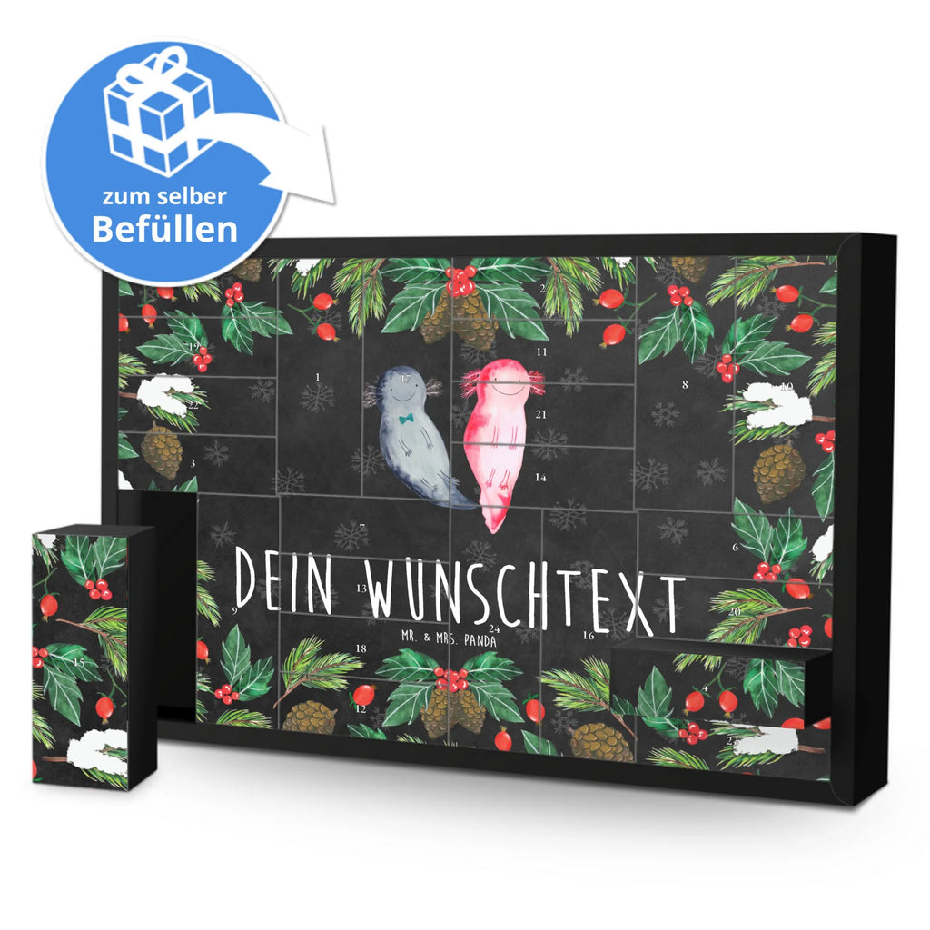 Personalisierter Befüllbarer Adventskalender Axolotl Freundin Befüllbarer Adventskalender, Adventskalender zum selbst befüllen, Axolotl, Molch, Axolot, Schwanzlurch, Lurch, Lurche, Liebe, große Liebe, Liebesbeweis, Freund, Verlobter, Ehemann, Jahrestag, Valentinstag