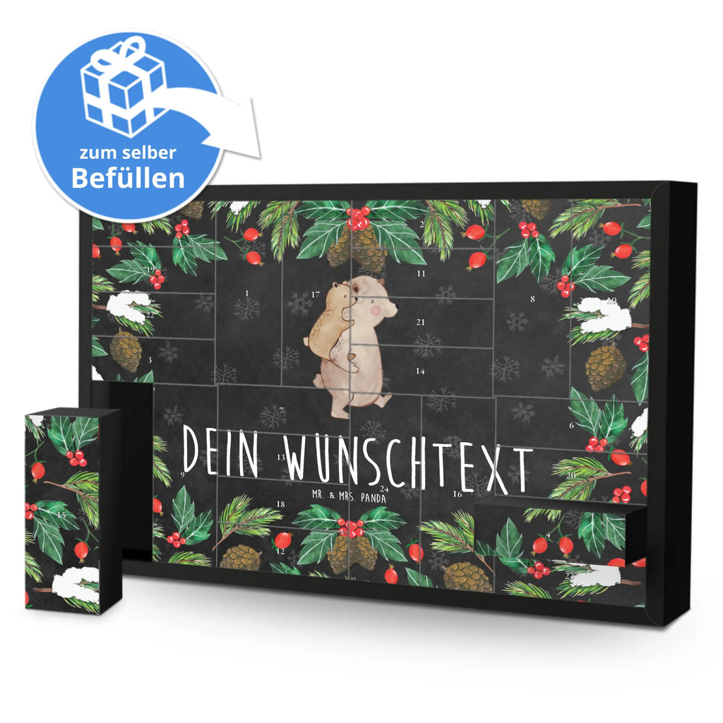 Personalisierter Befüllbarer Adventskalender Papa Bär Befüllbarer Adventskalender, Adventskalender zum selbst befüllen, Familie, Vatertag, Muttertag, Bruder, Schwester, Mama, Papa, Oma, Opa, Geschenk, Vater, Papi, Vati, Onkel, Geburtstag