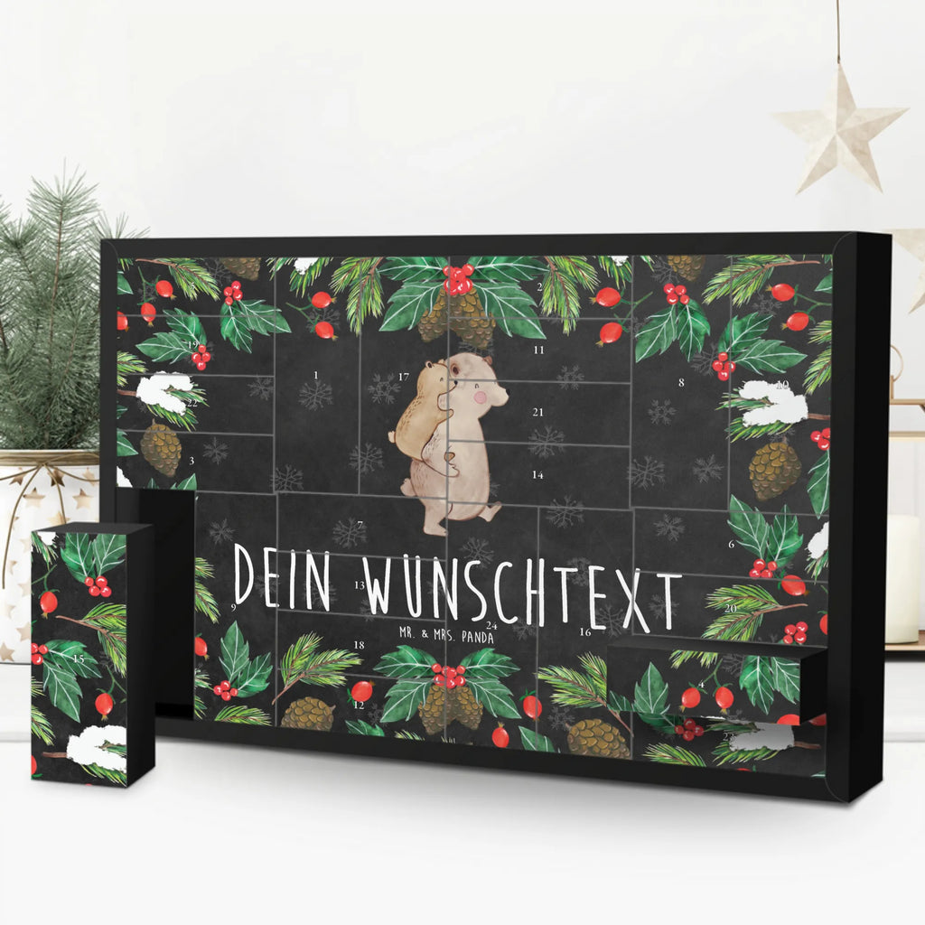 Personalisierter Befüllbarer Adventskalender Papa Bär Befüllbarer Adventskalender, Adventskalender zum selbst befüllen, Familie, Vatertag, Muttertag, Bruder, Schwester, Mama, Papa, Oma, Opa, Geschenk, Vater, Papi, Vati, Onkel, Geburtstag