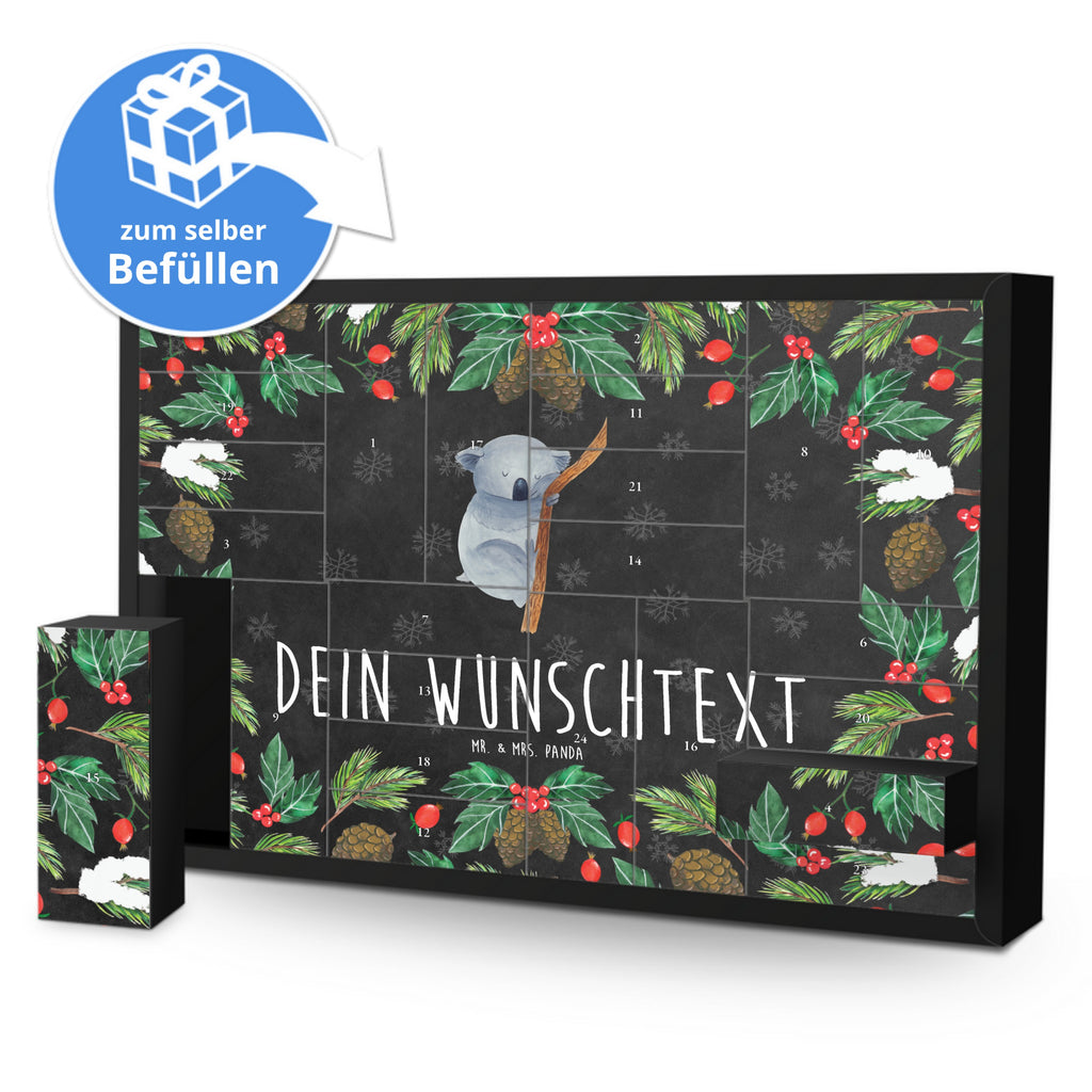 Personalisierter Befüllbarer Adventskalender Koalabär Befüllbarer Adventskalender, Adventskalender zum selbst befüllen, Tiermotive, Gute Laune, lustige Sprüche, Tiere, Koala, träumen, Traum, schlafen, Schlafzimmer, Traumland, Bär, Koalabär