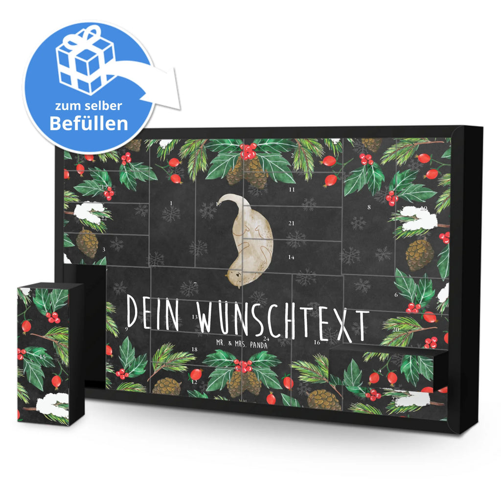 Personalisierter Befüllbarer Adventskalender Otter Kopfüber Befüllbarer Adventskalender, Adventskalender zum selbst befüllen, Otter, Fischotter, Seeotter, Otter Seeotter See Otter