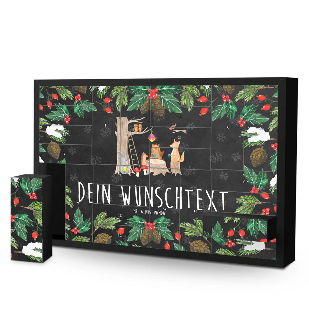 Personalisierter Befüllbarer Adventskalender Waldtiere Picknick Befüllbarer Adventskalender, Adventskalender zum selbst befüllen, Tiermotive, Gute Laune, lustige Sprüche, Tiere, Waldtiere, Picknick, Wald, Fuchs, Hase, Igel, Maus, Eichhörnchen