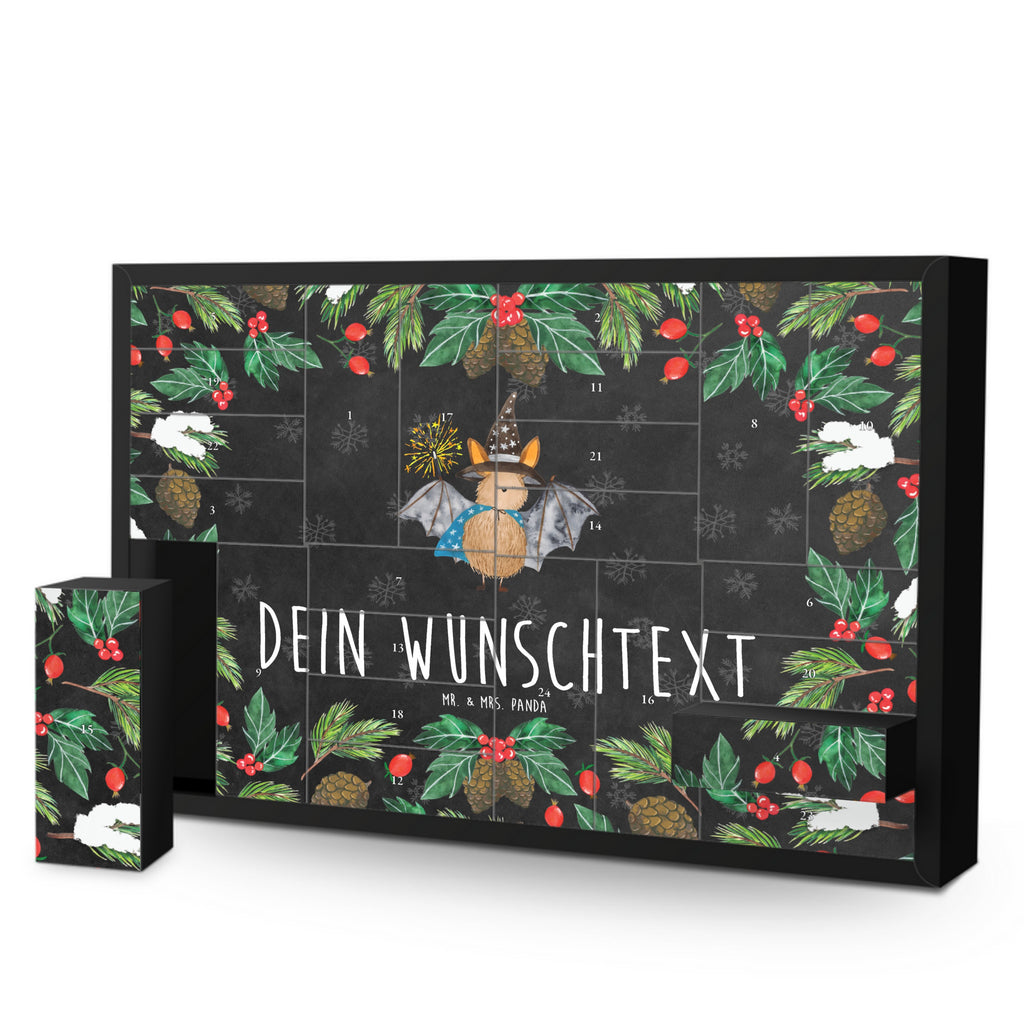 Personalisierter Befüllbarer Adventskalender Fledermaus Zauberer Befüllbarer Adventskalender, Adventskalender zum selbst befüllen, Tiermotive, Gute Laune, lustige Sprüche, Tiere, Fledermaus, Fledermäuse, Zauberer, Magier, Frauen, reinsteigern