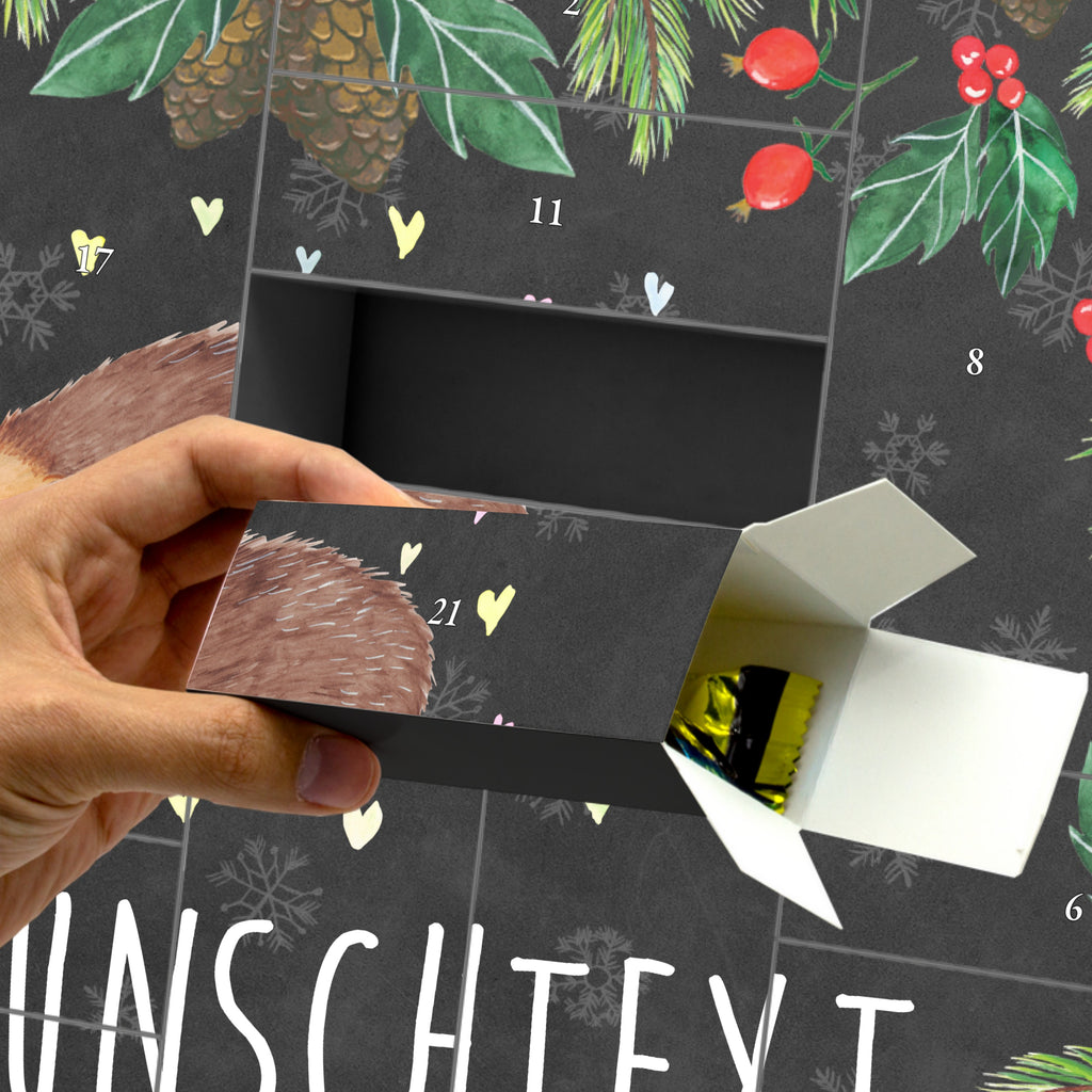 Personalisierter Befüllbarer Adventskalender Igel Herzen Befüllbarer Adventskalender, Adventskalender zum selbst befüllen, Tiermotive, Gute Laune, lustige Sprüche, Tiere, Liebe, Herz, Herzen, Igel, Vertrauen, Kuss, Leben