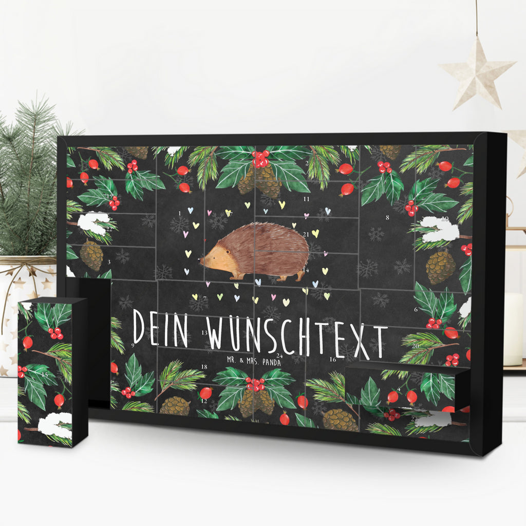 Personalisierter Befüllbarer Adventskalender Igel Herzen Befüllbarer Adventskalender, Adventskalender zum selbst befüllen, Tiermotive, Gute Laune, lustige Sprüche, Tiere, Liebe, Herz, Herzen, Igel, Vertrauen, Kuss, Leben