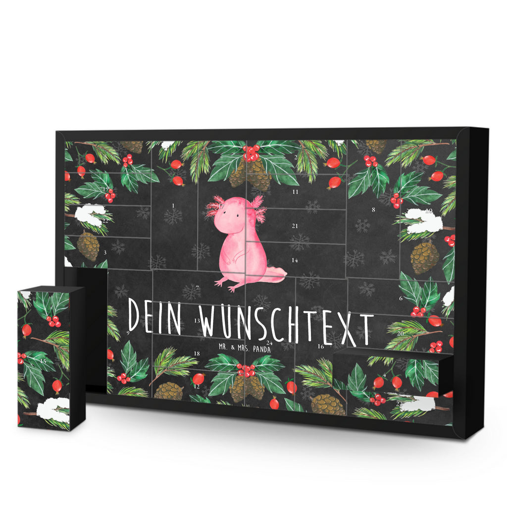 Personalisierter Befüllbarer Adventskalender Axolotl null Befüllbarer Adventskalender, Adventskalender zum selbst befüllen, Axolotl, Molch, Axolot, vergnügt, fröhlich, zufrieden, Lebensstil, Weisheit, Lebensweisheit, Liebe, Freundin