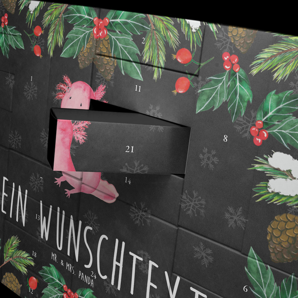 Personalisierter Befüllbarer Adventskalender Axolotl null Befüllbarer Adventskalender, Adventskalender zum selbst befüllen, Axolotl, Molch, Axolot, vergnügt, fröhlich, zufrieden, Lebensstil, Weisheit, Lebensweisheit, Liebe, Freundin