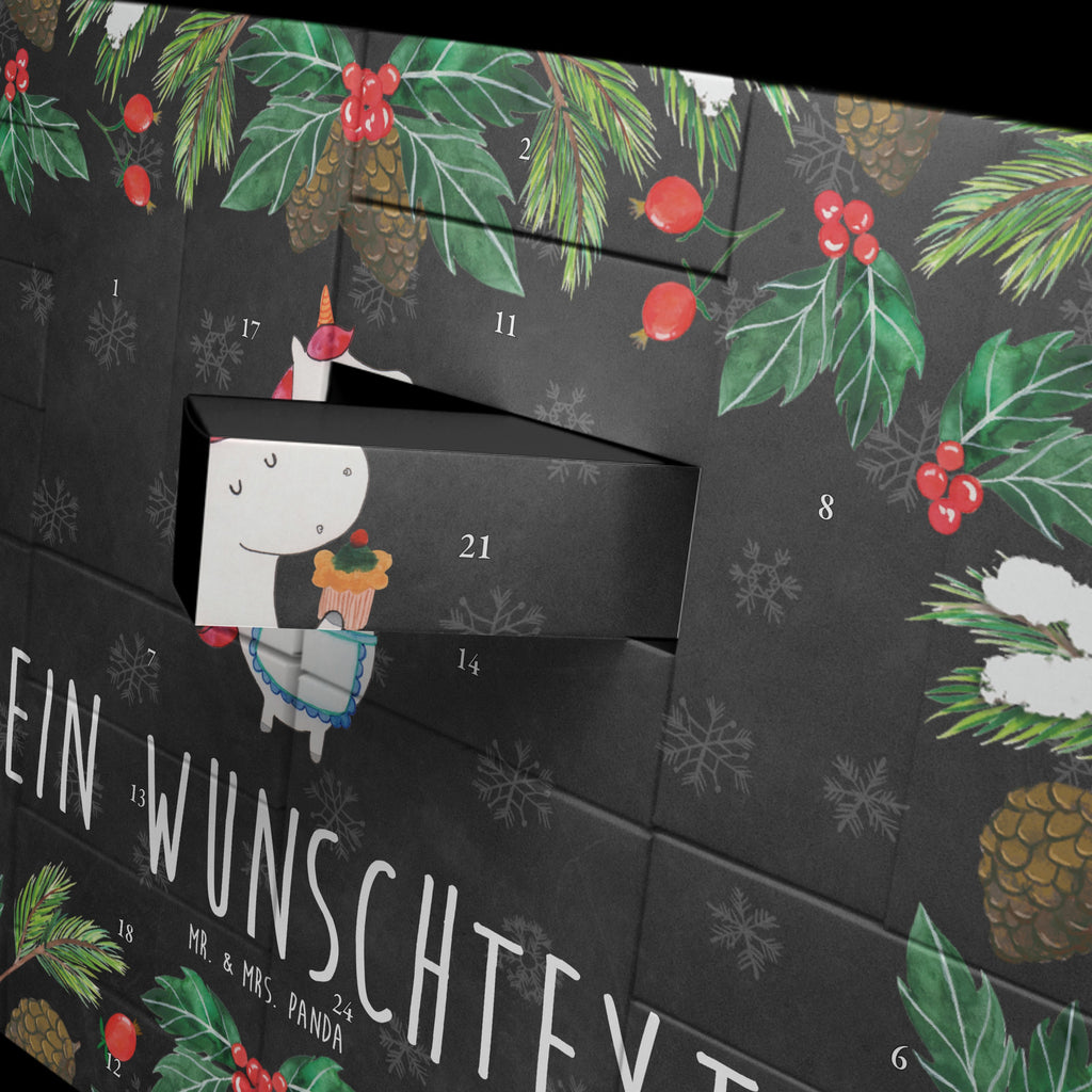 Personalisierter Befüllbarer Adventskalender Einhorn Küche Befüllbarer Adventskalender, Adventskalender zum selbst befüllen, Einhorn, Einhörner, Einhorn Deko, Pegasus, Unicorn, backen, Muffin, Motivation, Träumer, träumen, Bäckerin, Hobbykoch, Koch, Torte, Kuchen