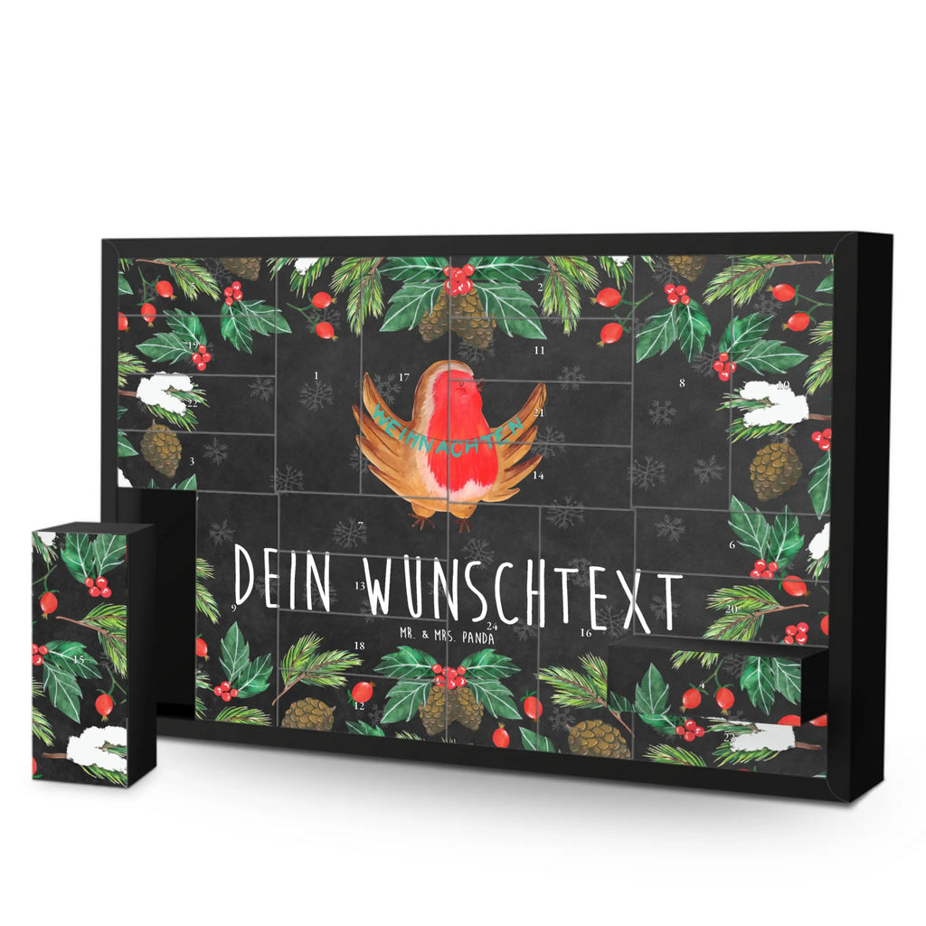 Personalisierter Befüllbarer Adventskalender Rotkehlchen Weihnachten Befüllbarer Adventskalender, Adventskalender zum selbst befüllen, Winter, Weihnachten, Weihnachtsdeko, Nikolaus, Advent, Heiligabend, Wintermotiv, Frohe Weihnachten, Weihnachtsmotiv, Weihnachtsgruß, Vogel, xmas