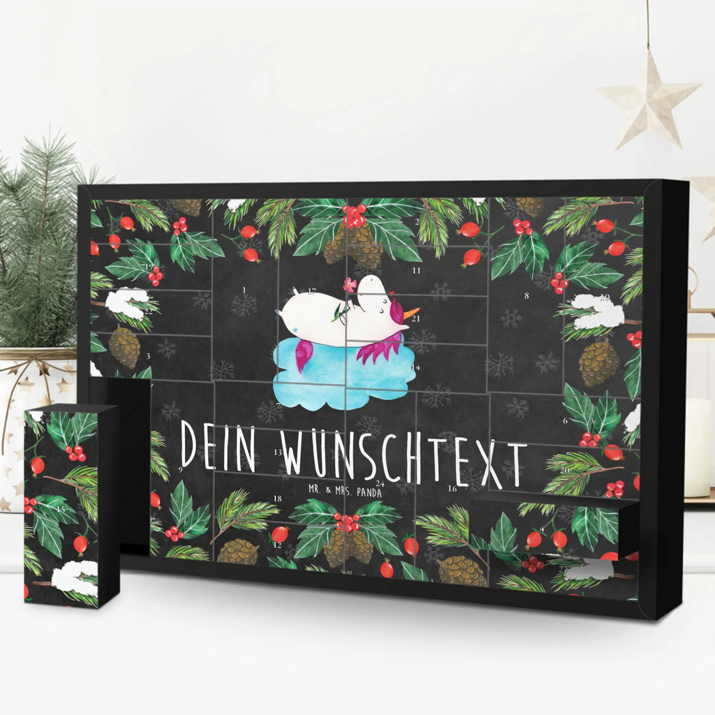 Personalisierter Befüllbarer Adventskalender Einhorn Verliebt Befüllbarer Adventskalender, Adventskalender zum selbst befüllen, Einhorn, Einhörner, Einhorn Deko, Pegasus, Unicorn, verliebt, Liebe, Liebesbeweis, Freundin, Wolke