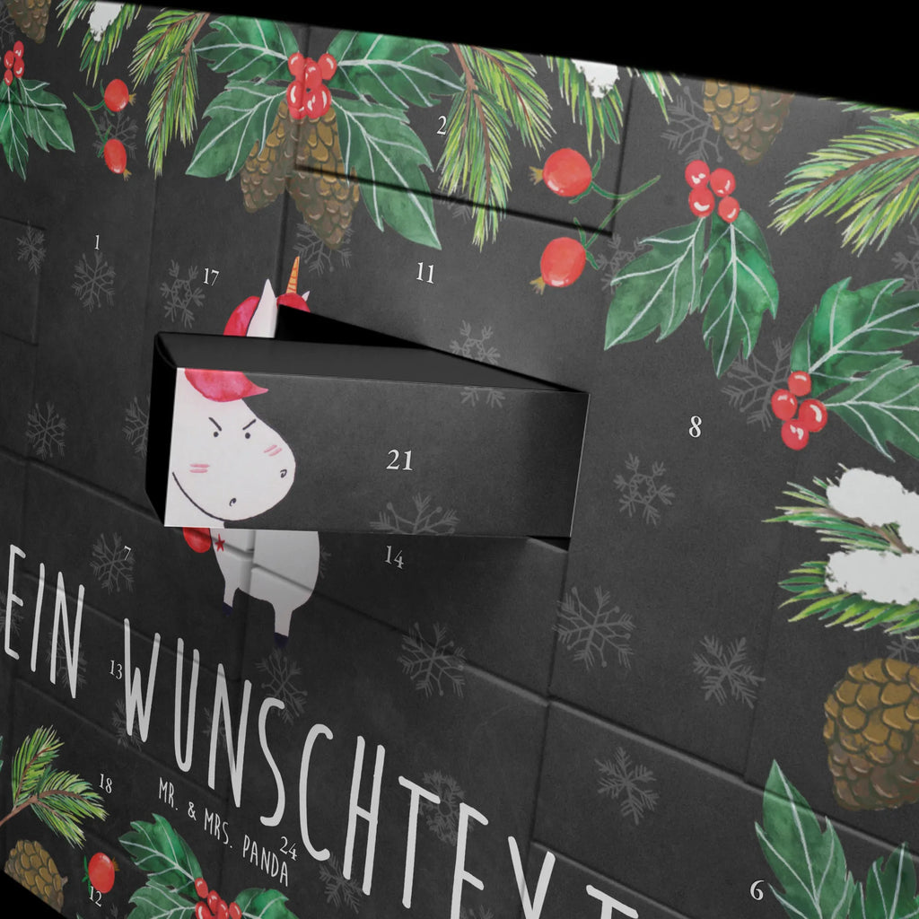 Personalisierter Befüllbarer Adventskalender Einhorn Wut Befüllbarer Adventskalender, Adventskalender zum selbst befüllen, Einhorn, Einhörner, Einhorn Deko, Pegasus, Unicorn, Realität, Ansage, lustlos, nein, Büro, Arbeit, wütend, dumme Fragen, lustig, Spaß, Geschenk