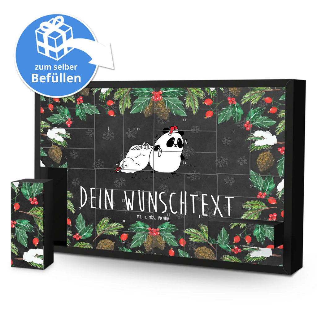 Personalisierter Befüllbarer Adventskalender Panda Weihnachten Befüllbarer Adventskalender, Adventskalender zum selbst befüllen