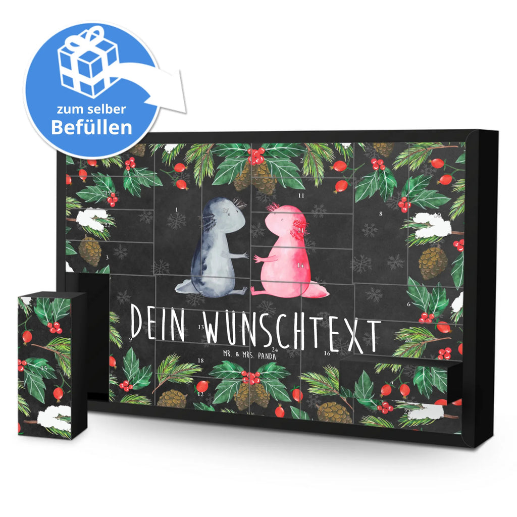 Personalisierter Befüllbarer Adventskalender Axolotl Liebe Befüllbarer Adventskalender, Adventskalender zum selbst befüllen, Axolotl, Molch, Axolot, Schwanzlurch, Lurch, Lurche, Liebe, große Liebe, Liebesbeweis, Freund, Verlobter, Ehemann, Jahrestag, Valentinstag