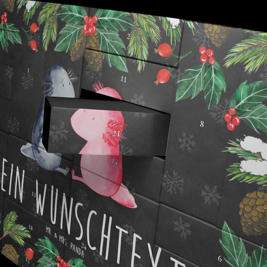 Personalisierter Befüllbarer Adventskalender Axolotl Liebe Befüllbarer Adventskalender, Adventskalender zum selbst befüllen, Axolotl, Molch, Axolot, Schwanzlurch, Lurch, Lurche, Liebe, große Liebe, Liebesbeweis, Freund, Verlobter, Ehemann, Jahrestag, Valentinstag