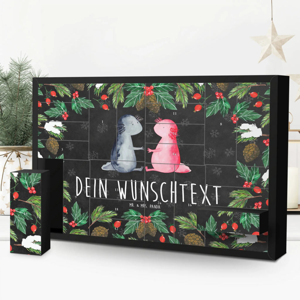 Personalisierter Befüllbarer Adventskalender Axolotl Liebe Befüllbarer Adventskalender, Adventskalender zum selbst befüllen, Axolotl, Molch, Axolot, Schwanzlurch, Lurch, Lurche, Liebe, große Liebe, Liebesbeweis, Freund, Verlobter, Ehemann, Jahrestag, Valentinstag