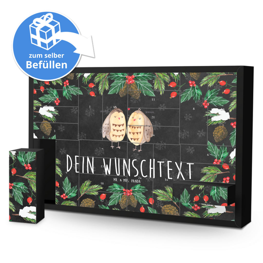 Personalisierter Befüllbarer Adventskalender Eulen Liebe Befüllbarer Adventskalender, Adventskalender zum selbst befüllen, Eule, Eule Deko, Liebe, Hochzeit Spruch, Owl, All you need is love, Liebe Spruch, Freundin Geschenk, Freund, Wortspiel lustig