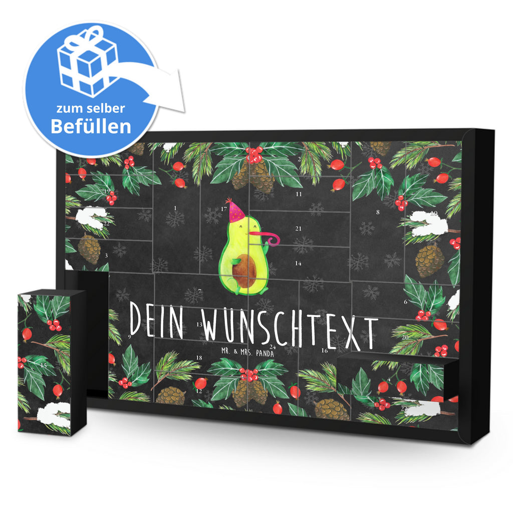 Personalisierter Befüllbarer Adventskalender Avocado Feier Befüllbarer Adventskalender, Adventskalender zum selbst befüllen, Avocado, Veggie, Vegan, Gesund, Party, Feierlichkeit, Feier, Fete, Geburtstag, Gute Laune, Tröte