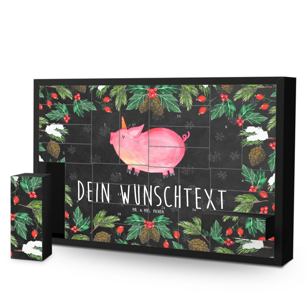 Personalisierter Befüllbarer Adventskalender Einhorn Schwein Befüllbarer Adventskalender, Adventskalender zum selbst befüllen, Einhorn, Einhörner, Einhorn Deko, Pegasus, Unicorn, Party, Spaß, Schwein, Schweinhorn, Bauer, witzig. lustig, Spruch, geschenk, Pig, Piggy, funny, english, englisch