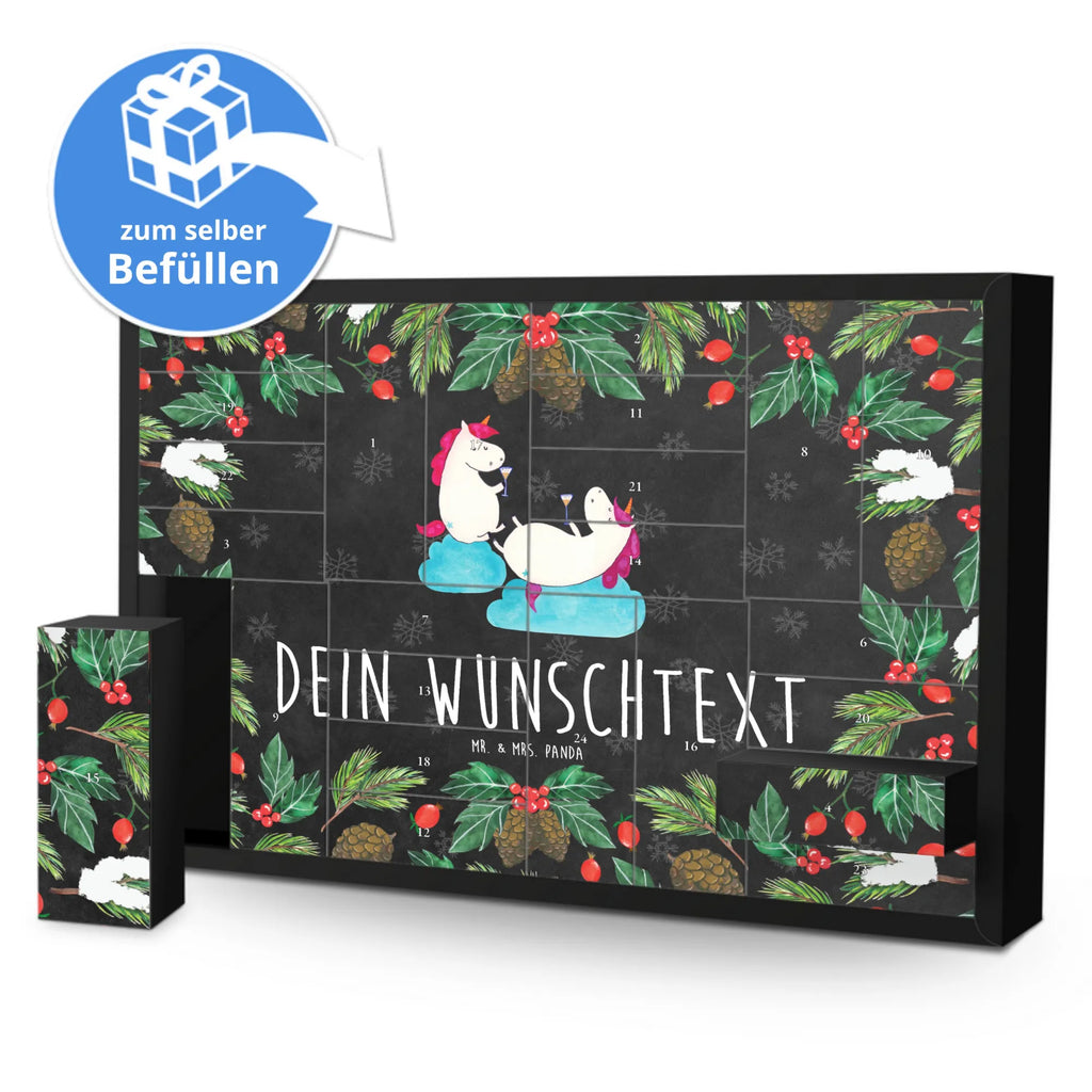 Personalisierter Befüllbarer Adventskalender Einhorn Sekt Befüllbarer Adventskalender, Adventskalender zum selbst befüllen, Einhorn, Einhörner, Einhorn Deko, Pegasus, Unicorn, Freundinnen, Freundin, BFF, Sekt, Mädelsabend, Spaß, Party, Korken, Anstoßen, Beste