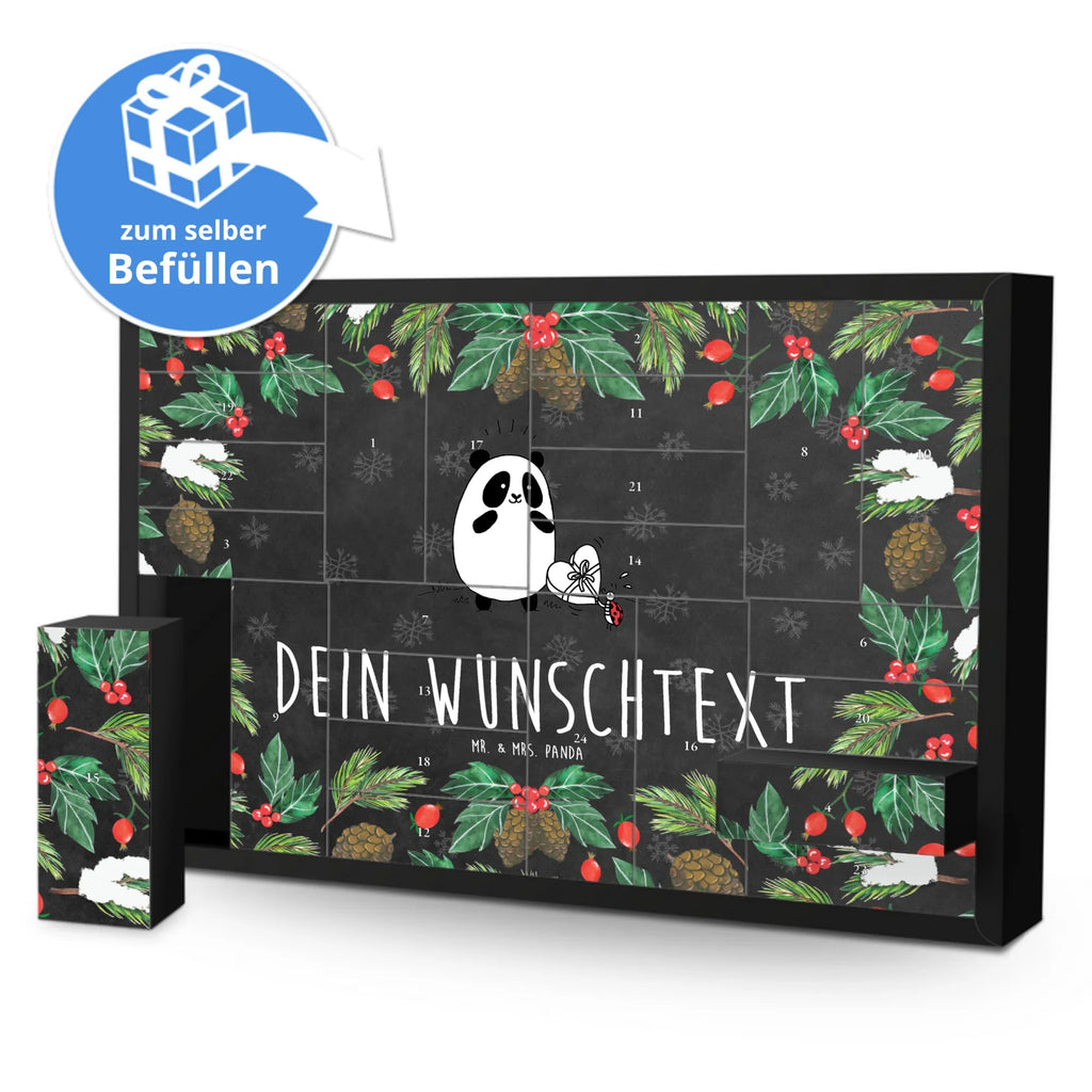 Personalisierter Befüllbarer Adventskalender Panda Dankeschön Befüllbarer Adventskalender, Adventskalender zum selbst befüllen