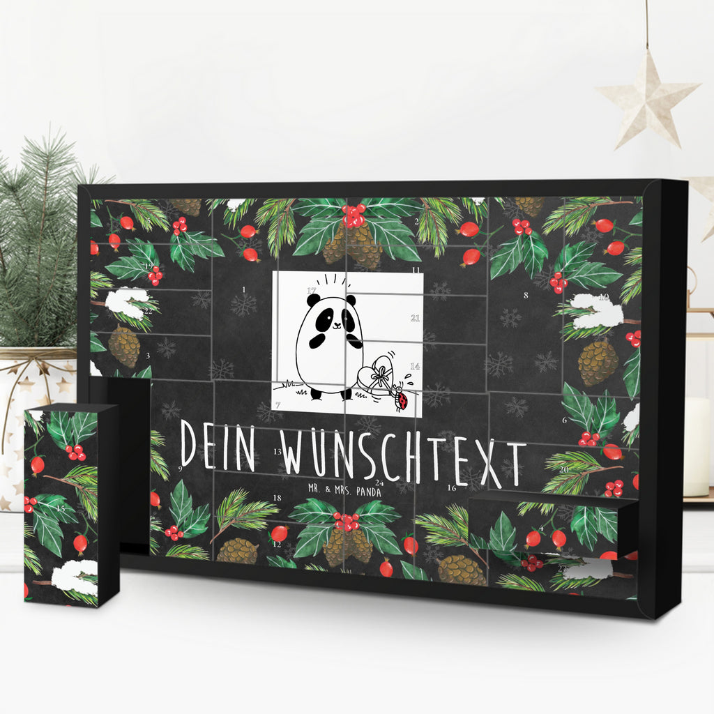 Personalisierter Befüllbarer Adventskalender Panda Dankeschön Befüllbarer Adventskalender, Adventskalender zum selbst befüllen