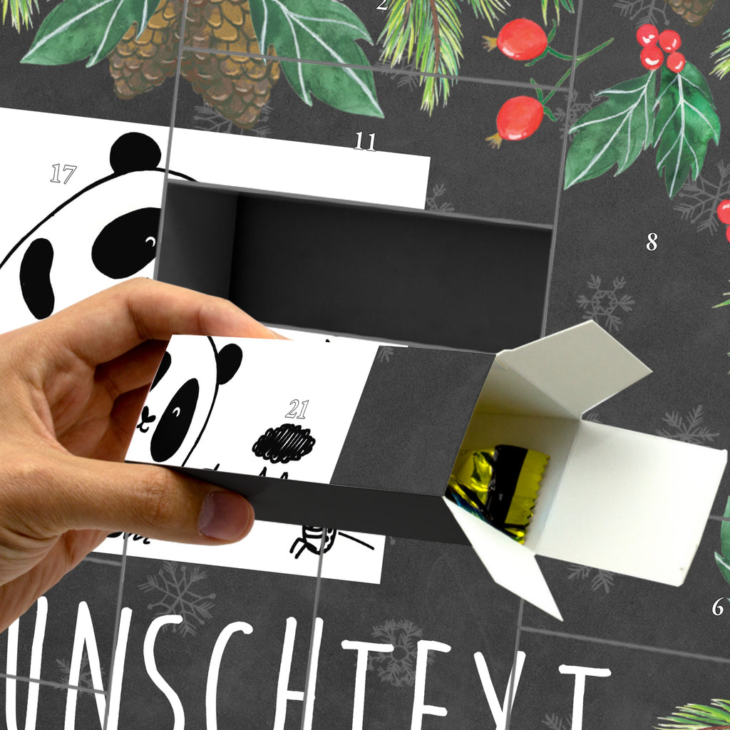 Personalisierter Befüllbarer Adventskalender Panda Zusammenhalt Befüllbarer Adventskalender, Adventskalender zum selbst befüllen