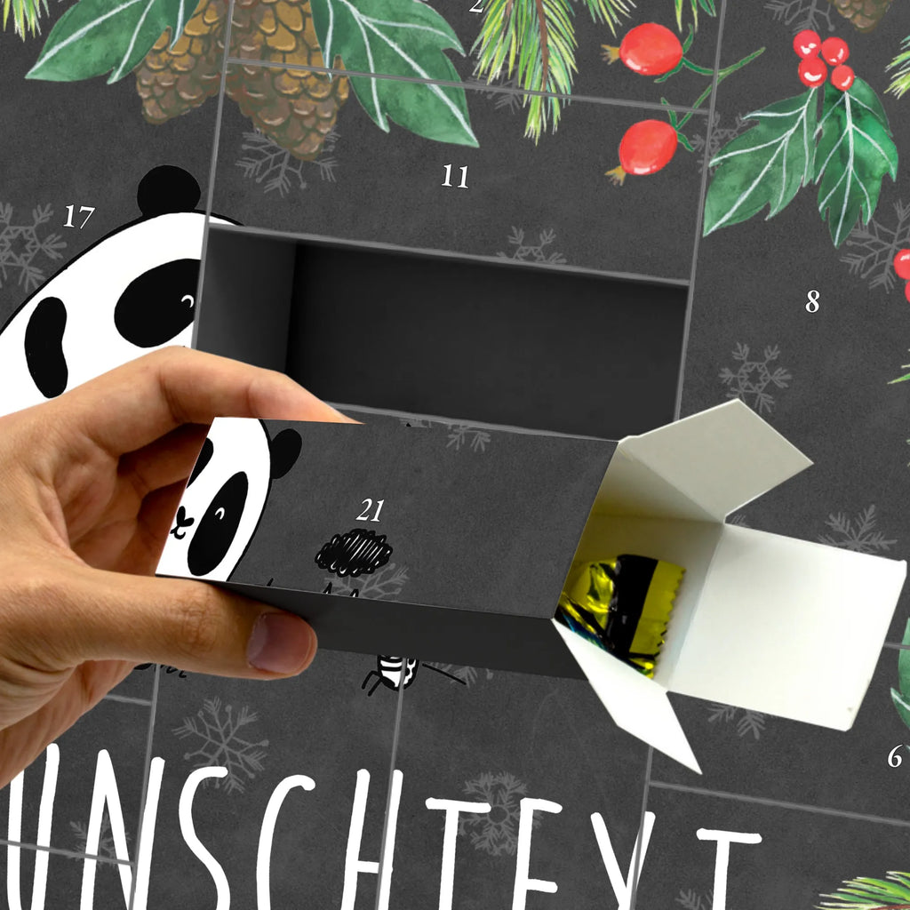 Personalisierter Befüllbarer Adventskalender Panda Zusammenhalt Befüllbarer Adventskalender, Adventskalender zum selbst befüllen