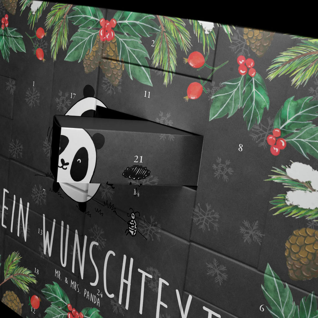 Personalisierter Befüllbarer Adventskalender Panda Zusammenhalt Befüllbarer Adventskalender, Adventskalender zum selbst befüllen