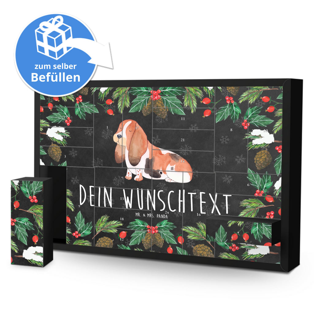 Personalisierter Befüllbarer Adventskalender Hund Basset Hound Befüllbarer Adventskalender, Adventskalender zum selbst befüllen, Hund, Hundemotiv, Haustier, Hunderasse, Tierliebhaber, Hundebesitzer, Sprüche, Basset Hound, Basset, Hundeliebe, kinderlos