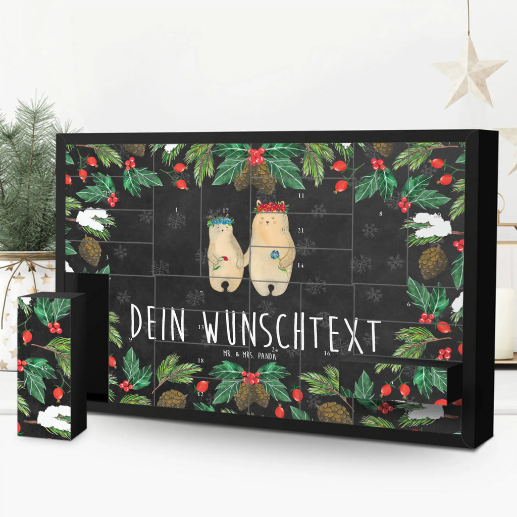 Personalisierter Befüllbarer Adventskalender Bären mit Blumenkranz Befüllbarer Adventskalender, Adventskalender zum selbst befüllen, Familie, Vatertag, Muttertag, Bruder, Schwester, Mama, Papa, Oma, Opa, Bär, Bären, Mutter, Mutti, Mami, Lieblingsmensch, Lieblingsmama, beste Mutter, weltbeste Mama, Geschenk Mama. Muttertag, Tochter, Kind, Kinder, Töchter, Family, Vorbild