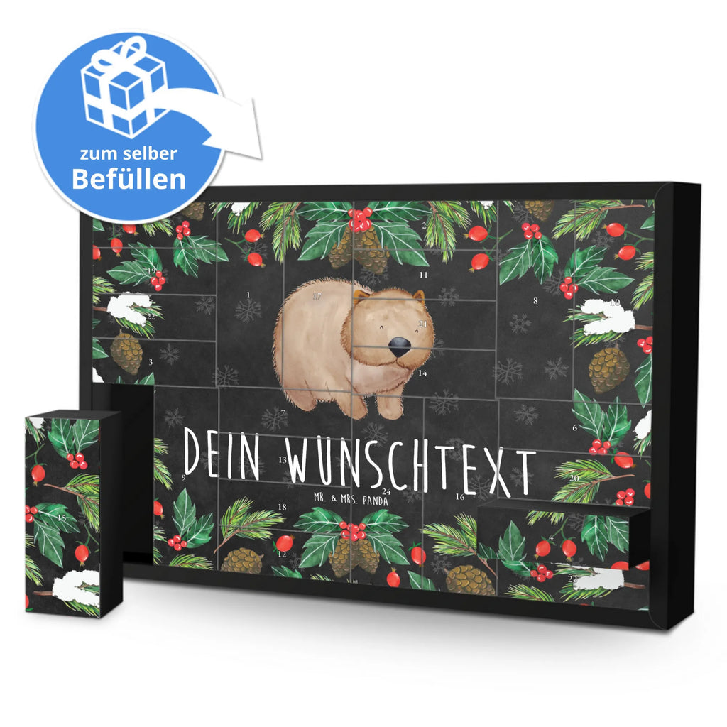 Personalisierter Befüllbarer Adventskalender Wombat Befüllbarer Adventskalender, Adventskalender zum selbst befüllen, Tiermotive, Gute Laune, lustige Sprüche, Tiere, Wombat, Das Leben ist schön, Motivation, Spruch, Australien