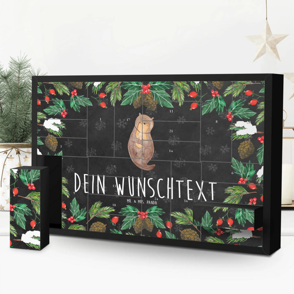 Personalisierter Befüllbarer Adventskalender Otter Muschel Befüllbarer Adventskalender, Adventskalender zum selbst befüllen, Otter, Fischotter, Seeotter, Otterliebe, grübeln, träumen, Motivation, Tagträumen, Büro