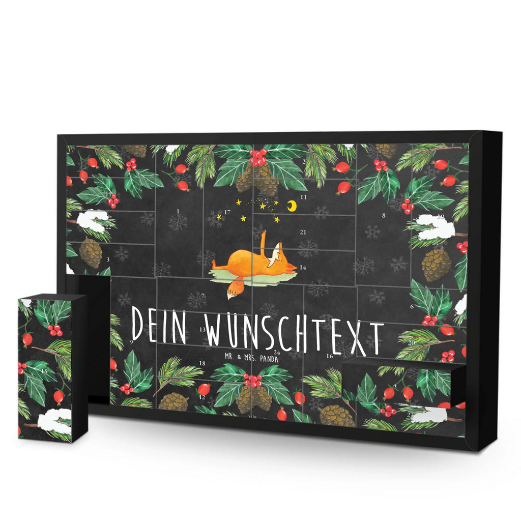 Personalisierter Befüllbarer Adventskalender Fuchs Sterne Befüllbarer Adventskalender, Adventskalender zum selbst befüllen, Fuchs, Füchse, tröstende Worte, Spruch positiv, Spruch schön, Romantik, Always Look on the Bright Side of Life