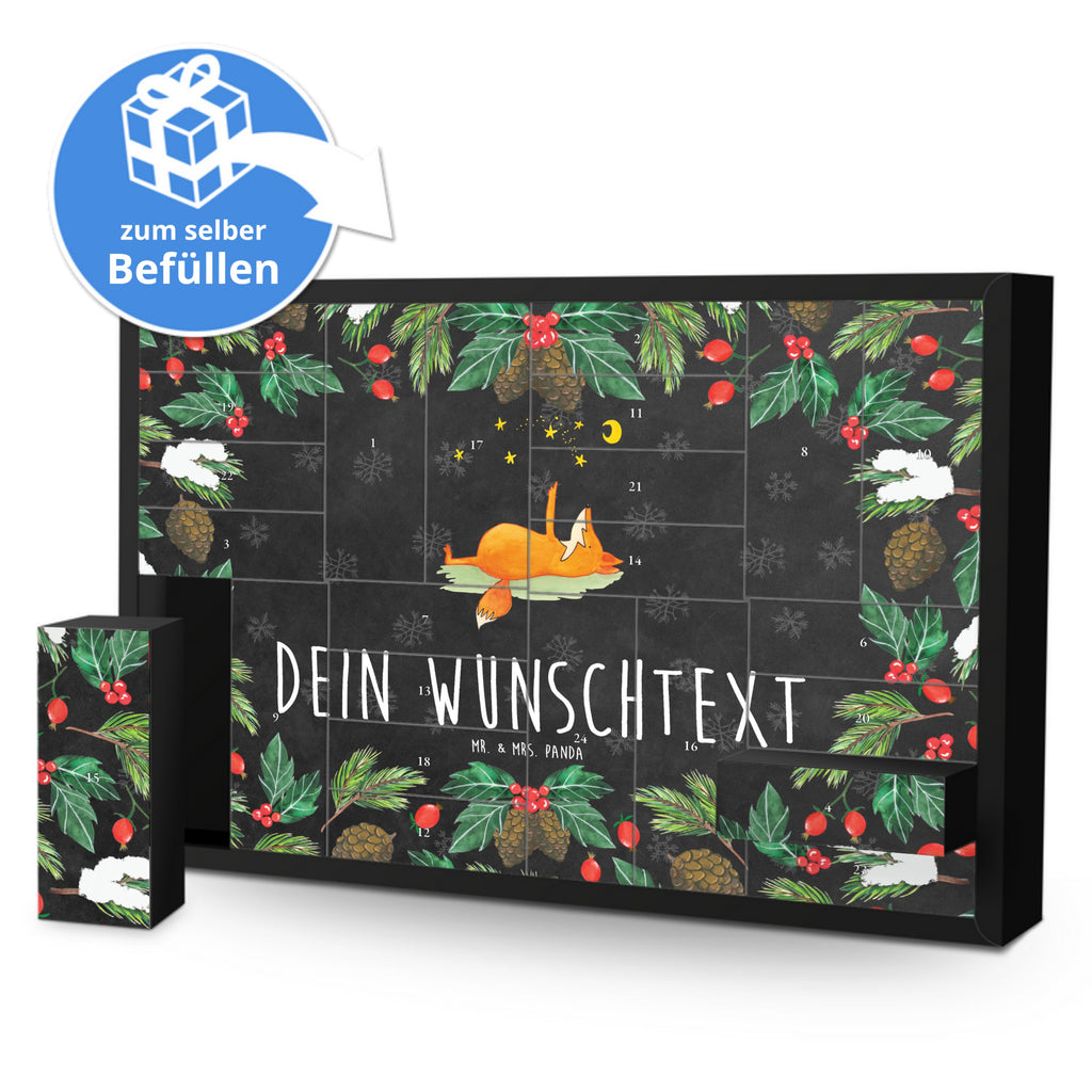 Personalisierter Befüllbarer Adventskalender Fuchs Sterne Befüllbarer Adventskalender, Adventskalender zum selbst befüllen, Fuchs, Füchse, tröstende Worte, Spruch positiv, Spruch schön, Romantik, Always Look on the Bright Side of Life