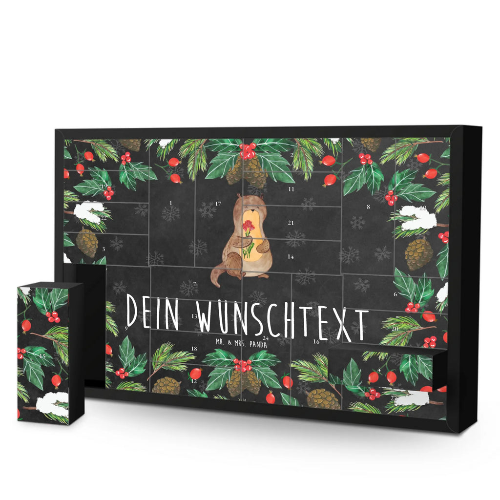 Personalisierter Befüllbarer Adventskalender Otter Blumenstrauß Befüllbarer Adventskalender, Adventskalender zum selbst befüllen, Otter, Fischotter, Seeotter, Otter Seeotter See Otter