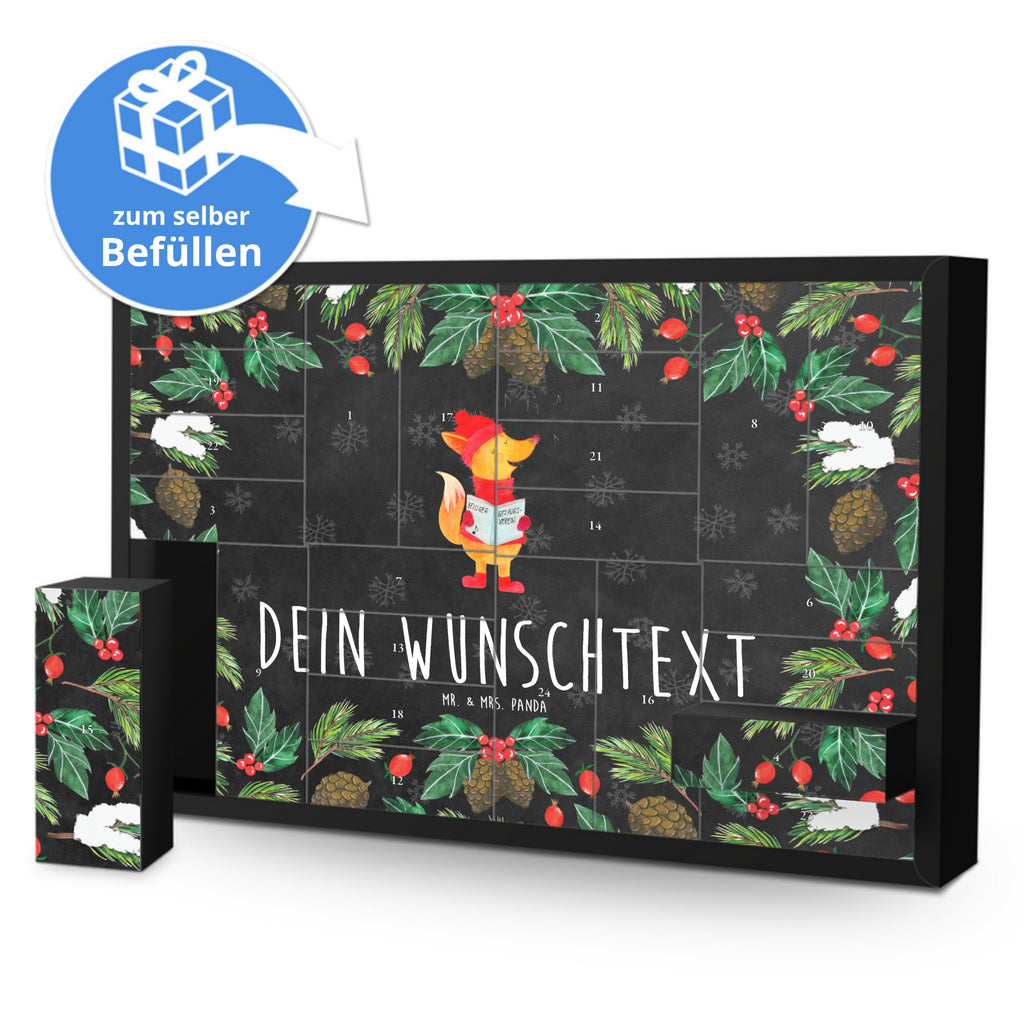 Personalisierter Befüllbarer Adventskalender Fuchs Sänger Befüllbarer Adventskalender, Adventskalender zum selbst befüllen, Winter, Weihnachten, Weihnachtsdeko, Nikolaus, Advent, Heiligabend, Wintermotiv, Fuchs, Füchse, Sänger, Geschenk Sänger, Singen, Weihnachtslieder