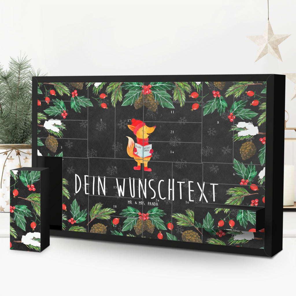 Personalisierter Befüllbarer Adventskalender Fuchs Sänger Befüllbarer Adventskalender, Adventskalender zum selbst befüllen, Winter, Weihnachten, Weihnachtsdeko, Nikolaus, Advent, Heiligabend, Wintermotiv, Fuchs, Füchse, Sänger, Geschenk Sänger, Singen, Weihnachtslieder