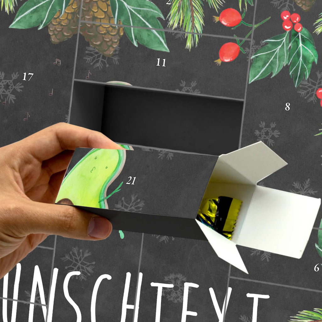 Personalisierter Befüllbarer Adventskalender Avocado Tanzen Befüllbarer Adventskalender, Adventskalender zum selbst befüllen, Avocado, Veggie, Vegan, Gesund