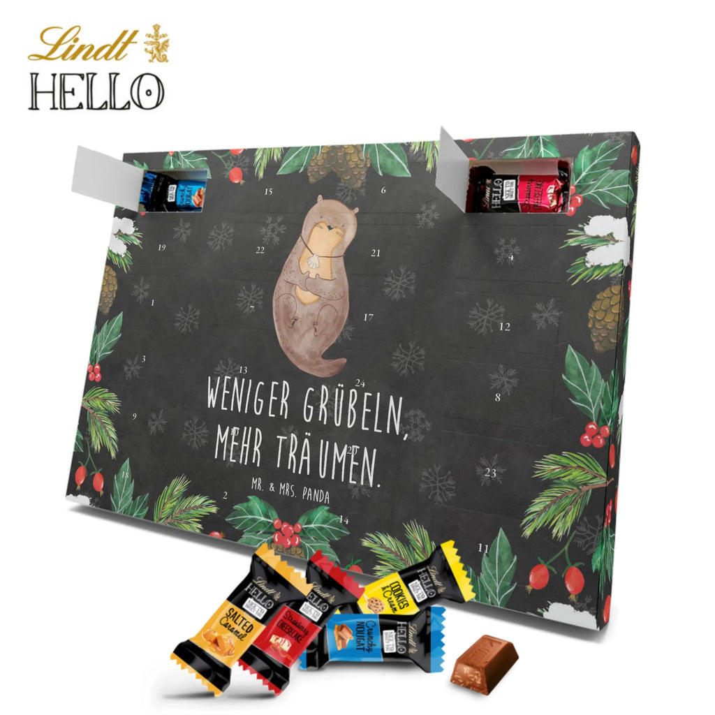 Markenschokolade Adventskalender Otter Muschel Adventskalender, Weihnachtskalender, Markenschokolade Adventskalender, Otter, Fischotter, Seeotter, Otterliebe, grübeln, träumen, Motivation, Tagträumen, Büro