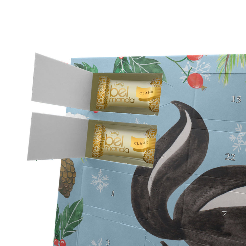 Marzipan Adventskalender Stinktier Yoga Marzipan Adventskalender, Stinktier, Skunk, Wildtier, Raubtier, Stinker, Stinki, Yoga, Namaste, Lebe, Liebe, Lache