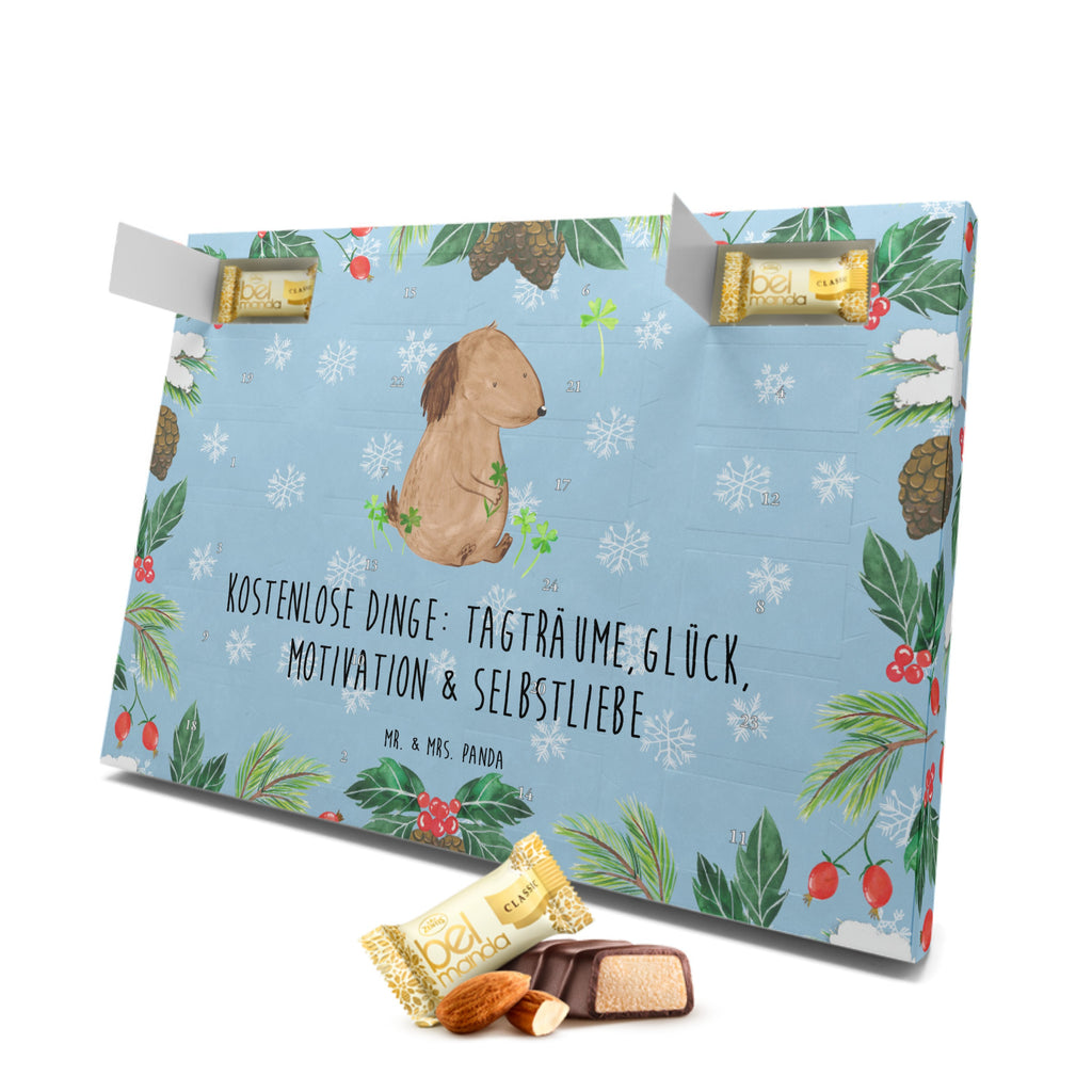 Marzipan Adventskalender Hund Kleeblatt Marzipan Adventskalender, Hund, Hundemotiv, Haustier, Hunderasse, Tierliebhaber, Hundebesitzer, Sprüche, Kleeblatt, Glück, Tagträume, Motivation, Neuanfang, Geschenk, Glücksbringer, Selbstliebe, Achtsamkeit