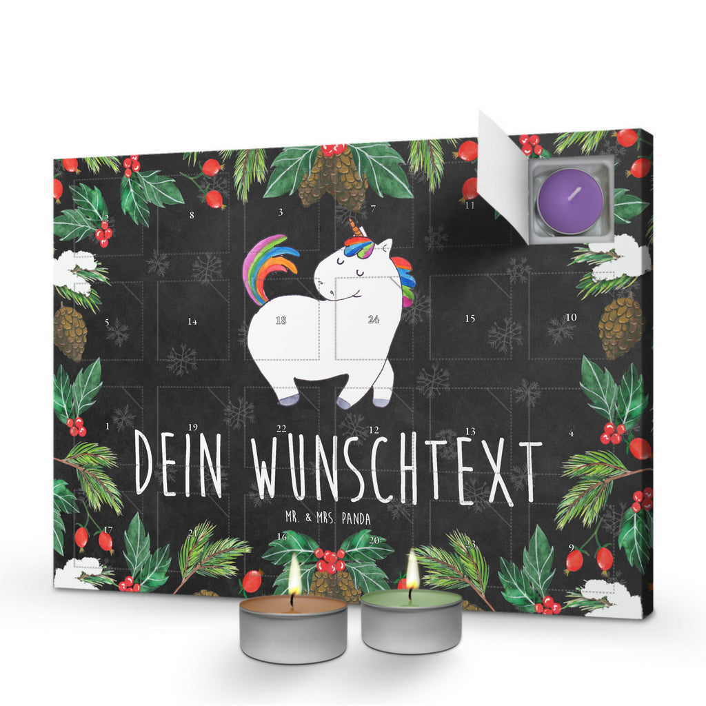 Personalisierter Duftkerzen Adventskalender Einhorn Stolzieren Personalisierter Duftkerzen Adventskalender, Einhorn, Einhörner, Einhorn Deko, Pegasus, Unicorn, stolz, anders, bunt, Pferd, Reiter, Reiten, Freundin, Geschenk