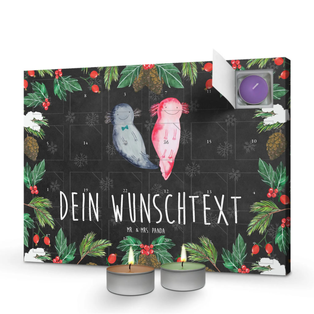 Personalisierter Duftkerzen Adventskalender Axolotl Freundin Personalisierter Duftkerzen Adventskalender, Axolotl, Molch, Axolot, Schwanzlurch, Lurch, Lurche, Liebe, große Liebe, Liebesbeweis, Freund, Verlobter, Ehemann, Jahrestag, Valentinstag