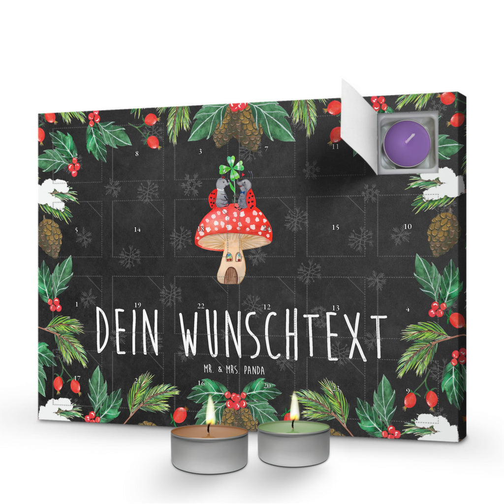 Personalisierter Duftkerzen Adventskalender Marienkäfer Fliegenpilz Personalisierter Duftkerzen Adventskalender, Tiermotive, Gute Laune, lustige Sprüche, Tiere, Haus, Wohnung, zuhause, Fliegenpilz, Marienkäfer, Fleigenpilzhaus